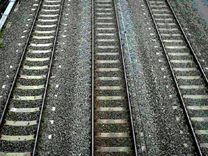 Railway tracks. (NOTE: Uploader says, in uploa...