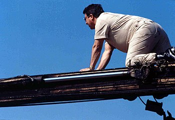 Worker at a considerable height lacking any ki...