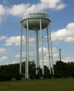 Duncanville Texas northern water tower